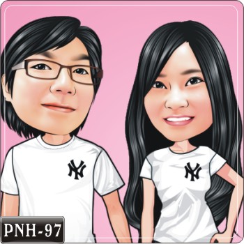 洋基情侶裝Q版雙人漫畫 PNH-97